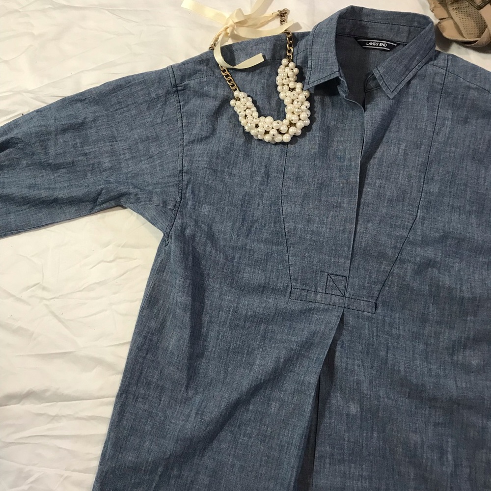 Lands End Chambray Tunic - Picture 7 of 7